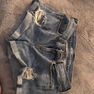 ripped jean shorts